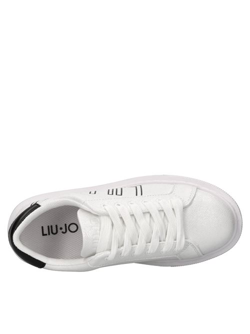 Sneakers in pelle e tessuto LIU JO | MINI KYLIE 913 SAFFIANO LAMINATEDBIANCO-NERO